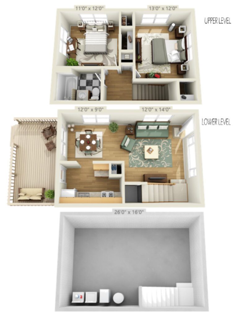 The Courtyard apartment floor plan